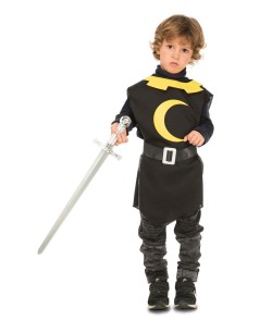 DISFRAZ DE PETO MEDIEVAL NEGRO PARA NIÑO