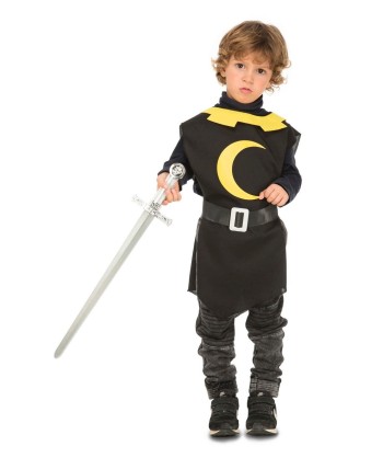 DISFRAZ DE PETO MEDIEVAL NEGRO PARA NIÑO