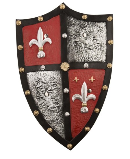 ESCUDO MEDIEVAL FOAM ROJO Y NEGRO
