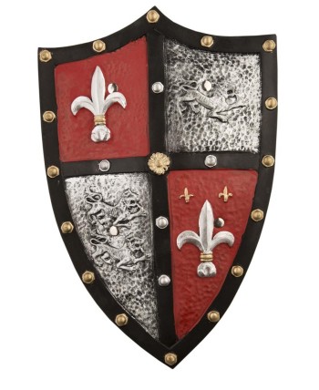 ESCUDO MEDIEVAL FOAM ROJO Y NEGRO