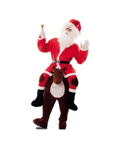 DISFRAZ DE PAPA NOEL A HOMBROS RENO PARA HOMBRE