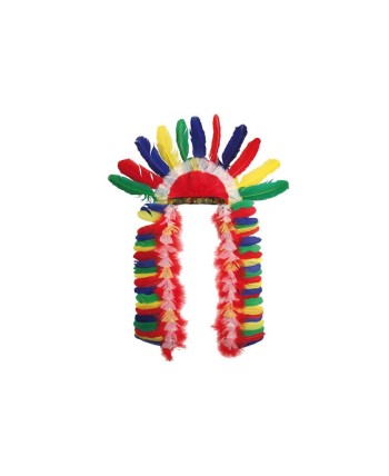 PENACHO INDIO COLORES CON CINTAS DE PLUMAS