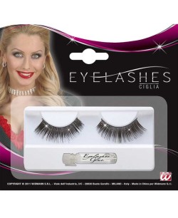 PESTAÑAS NEGRAS CON PURPURINA HOLOGRAFIADAS