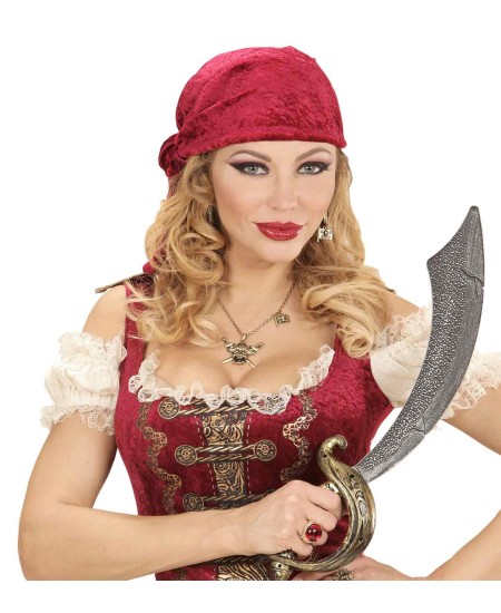 ANILLO DORADO CON PIEDRA ROJA