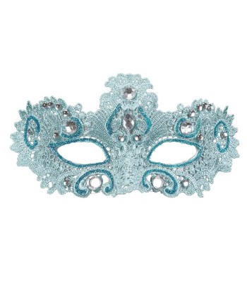 ANTIFAZ AZUL DECORADO CON PIEDRAS