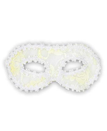 ANTIFAZ DE ENCAJE BLANCO CON FLORES