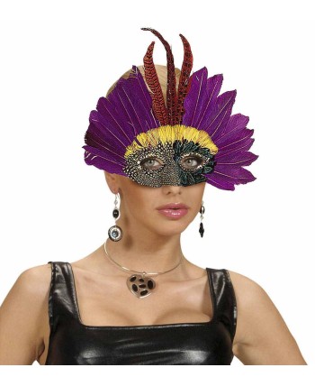 ANTIFAZ CON NARIZ PLUMAS COLORES SURTIDOS
