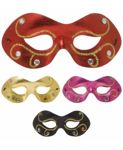 ANTIFAZ METALIZADO SERPENTINA Y GEMMAS 4 COL.