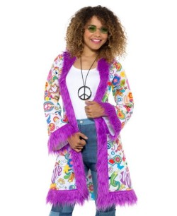 CASACA HIPPIE FLOWER POWER PARA MUJER