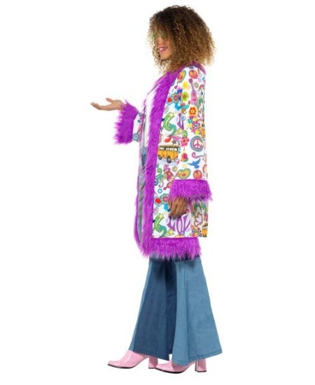 CASACA HIPPIE FLOWER POWER PARA MUJER