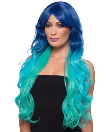 PELCUA AZUL BICOLOR ONDULADA