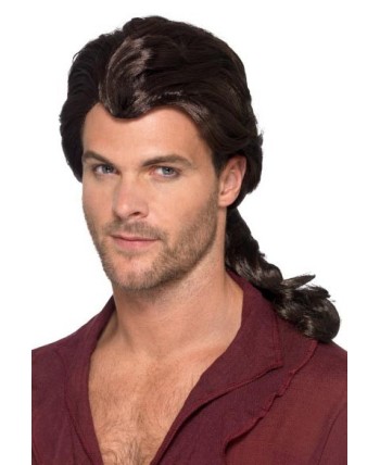 PELUCA HOMBRE CON COLETA CASTANA