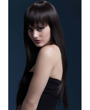 PELUCA JESSICA CASTAÑO OSCURO CALIDAD DE LUJO