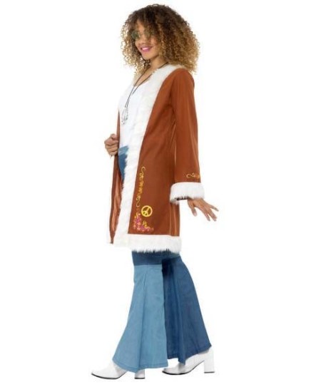 CASACA HIPPIE FLOWER POWER MARRON PARA MUJER