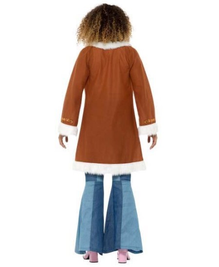 CASACA HIPPIE FLOWER POWER MARRON PARA MUJER