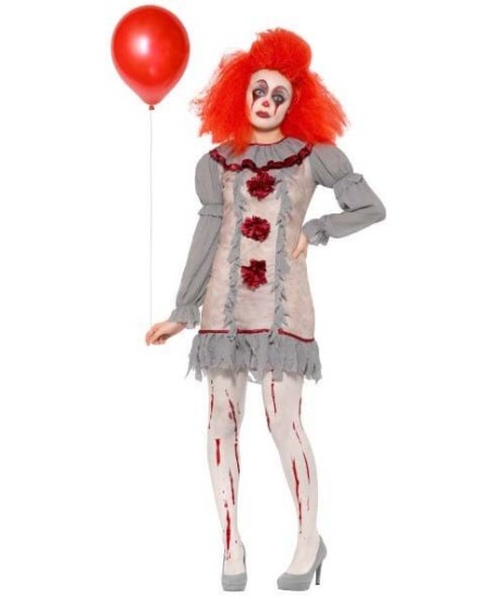 DISFRAZ DE PAYASA ASESINA VINTAGE PARA MUJER