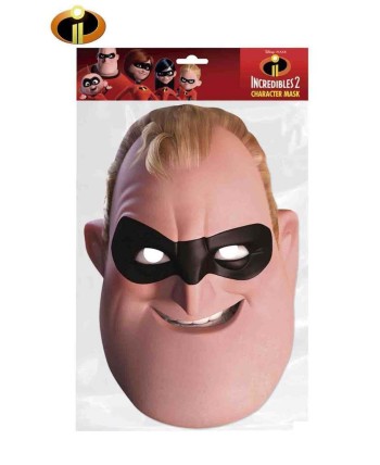 CARETA DE LOS INCREIBLES MR.INCREIBLE CARTON PLASTIFICADO