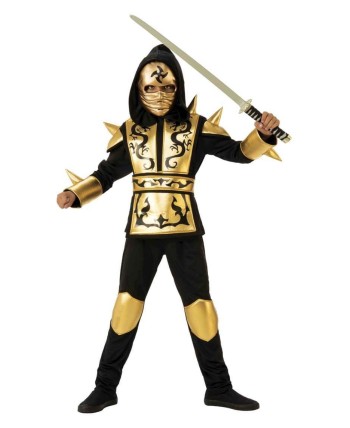 DISFRAZ DE NINJA DRADON DORADO PARA NIÑO