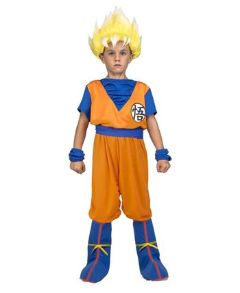 DISFRAZ DE GOKU INFANTIL CON PELUCA AMARILLA
