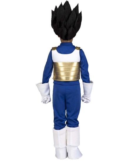 DISFRAZ DE VEGETA CON PELUCA MORENA PARA NIÑO