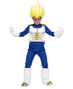 DISFRAZ DE VEGETA INFANTIL PELUCA AMARILLA