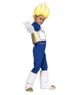 DISFRAZ DE VEGETA PELUCA AMARILLA PARA NIÑO 2