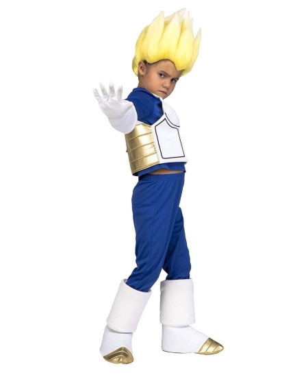 DISFRAZ DE VEGETA PELUCA AMARILLA PARA NIÑO