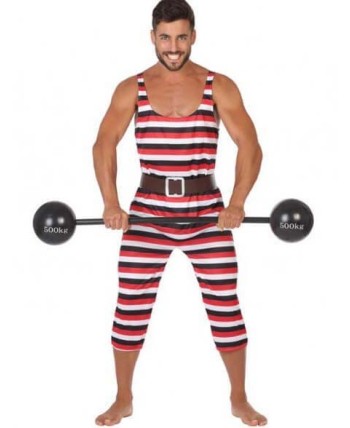 DISFRAZ DE HOMBRE FORZUDO RAYAS PARA HOMBRE