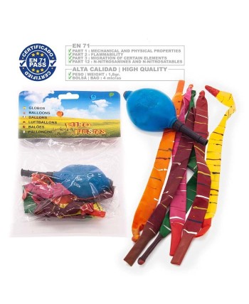 BOLSA 6 GLOBOS ROCKET CON HINCHADOR