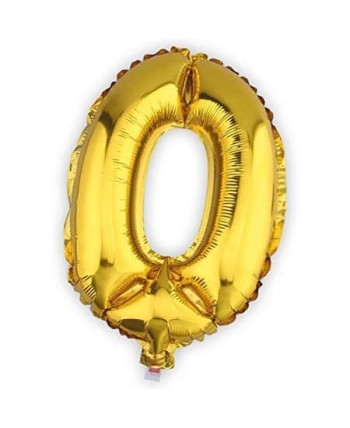 GLOBO DE HELIO NUMERO 0 ORO