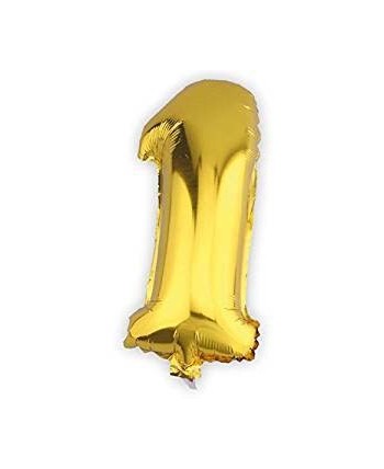 GLOBO DE HELIO NUMERO 1 ORO