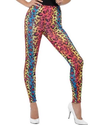 LEGGINS ANIMAL PRINT COLORINES AÑOS 80