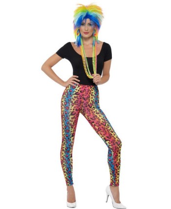 LEGGINS ANIMAL PRINT COLORINES AÑOS 80