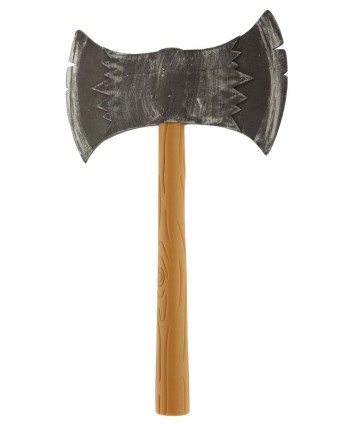 HACHA DOBLE FILO MANGO EFECTO MADERA