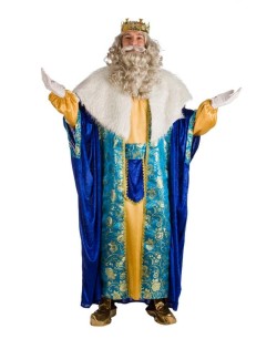 DISFRAZ DE REY MELCHOR AZUL Y DORADO PARA HOMBRE