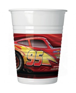 VASOS CARS RAYO MC QUEEN 8 UNIDADES