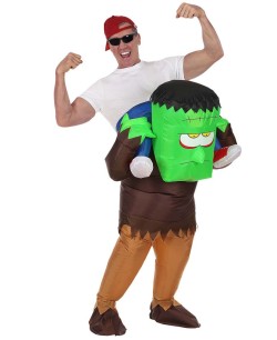 DISFRAZ DE FRANKESTEIN A HOMBROS HINCHABLE PARA ADULTO