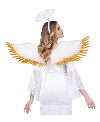 ALAS DE PLUMAS BLANCAS Y DORADAS
