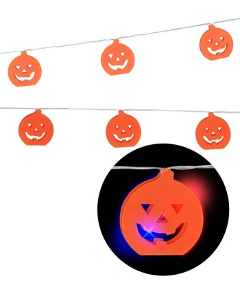 GUIRNALDAS CALABAZAS LUMINOSAS QUE CAMBIAN DE COLOR