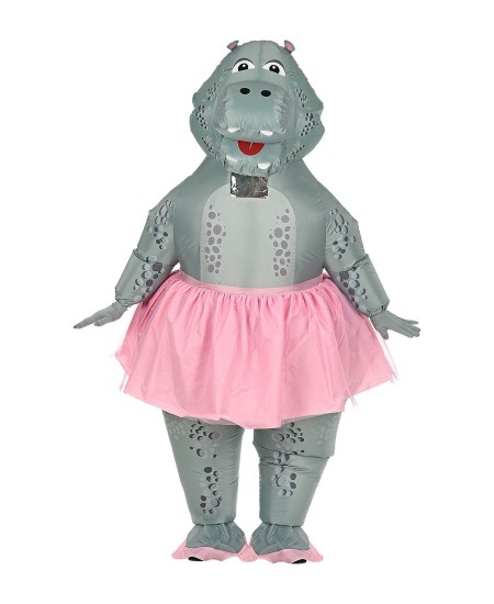DISFRAZ DE HIPOPOTAMO BAILARINA HINCHABLE PARA ADULTO