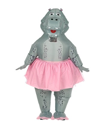 DISFRAZ DE HIPOPOTAMO BAILARINA HINCHABLE