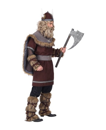 DISFRAZ DE VIKINGO HOMBRE MARRON