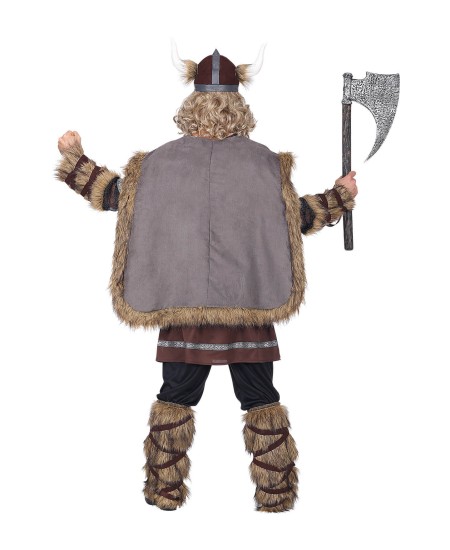DISFRAZ DE VIKINGO HOMBRE MARRON