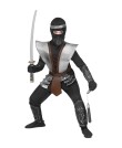 DISFRAZ DE NINJA MASTER PLATEADO