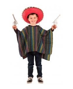 PONCHO MEJICANO PARA NIÑO