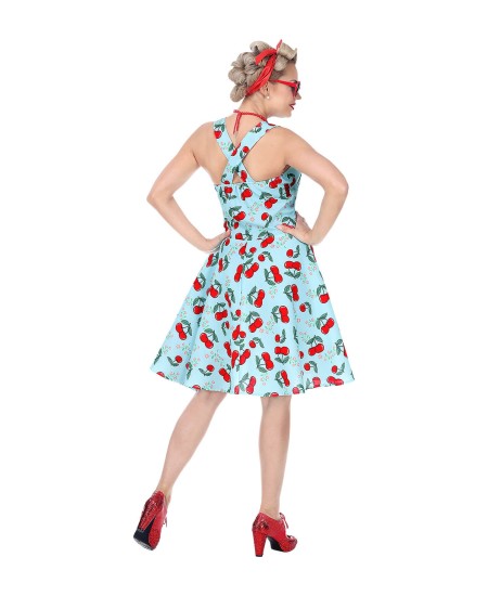 DISFRAZ DE PIN UP CEREZAS AZUL