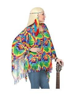 PONCHO HIPPIE COLORES PSICODELICOS