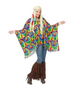 PONCHO HIPPIE COLORES PSICODELICOS 2