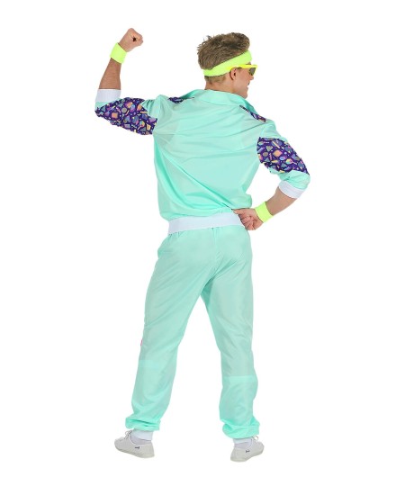 DISFRAZ DE AÑOS 80 HOMBRE CHANDAL AGUAMARINA