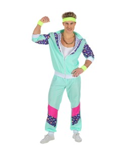 DISFRAZ DE AÑOS 80 HOMBRE CHANDAL AGUAMARINA PARA HOMBRE
